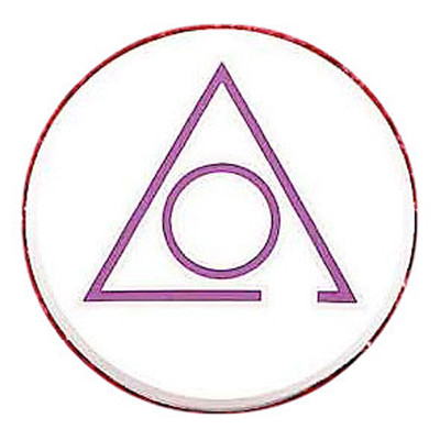 Freemasons Car Decal Emblem / Masonic Lodge of Perfection symbol over white