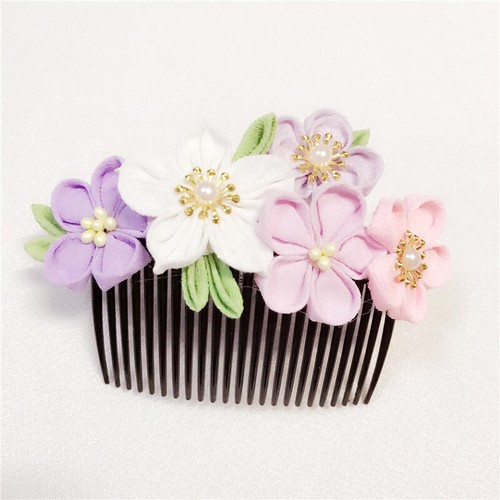 Kimono Headdress Accessory Sakura Hair Comb Cute Girl Headwear Tuck Comb Gift - Picture 5 of 6