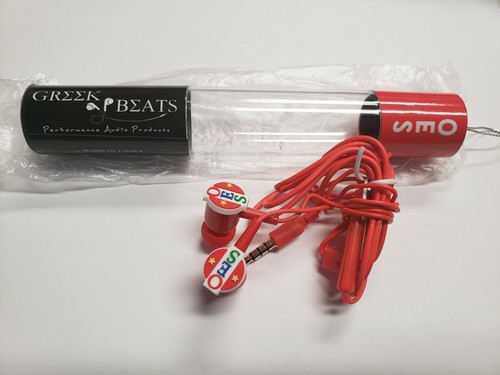OES Red Performance Ear Buds With Microphone - Eastern Star - New in Package - Picture 2 of 4
