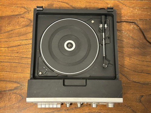 VTG Sears Roebuck Stereo AM/FM Radio Dual Cassette Tape Turntable Record Player - Picture 3 of 19
