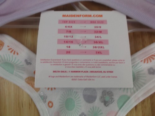GIRLS' MAIDENFORM 2-PACK RACER BACK SPORT BRAS - SIZE SMALL (30 - 6/6X) - NWT - Picture 6 of 6