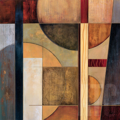 EARTH MATRIX I (24''x24'') and MATRIX II (24''x24'') by JUDEEN - 2PC SET CANVAS
