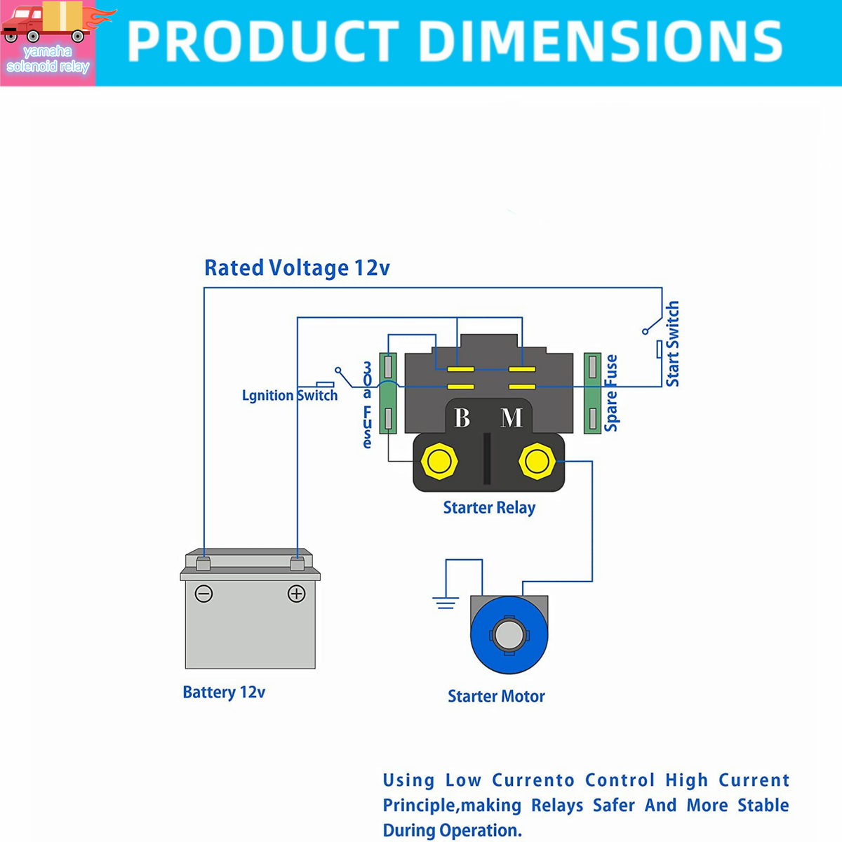Relais Démarreur Solénoïde 18757 Démarreur Et Relais Solénoïde Pour Ya