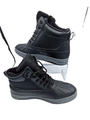 Nautica Men\'s Black Rain & Snow Boots Amazon.com: Nautica Mens Duck Boots - Waterproof Shell With  main image 4