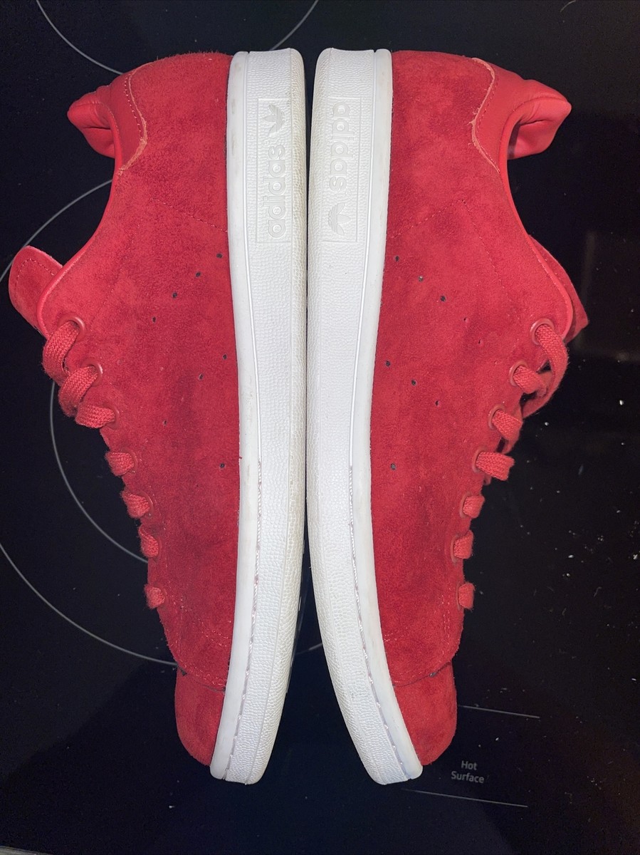 靴 Adidas Stan Smith Red Suede Adidas Stan Smith CS Original Sneakers Suede Red White