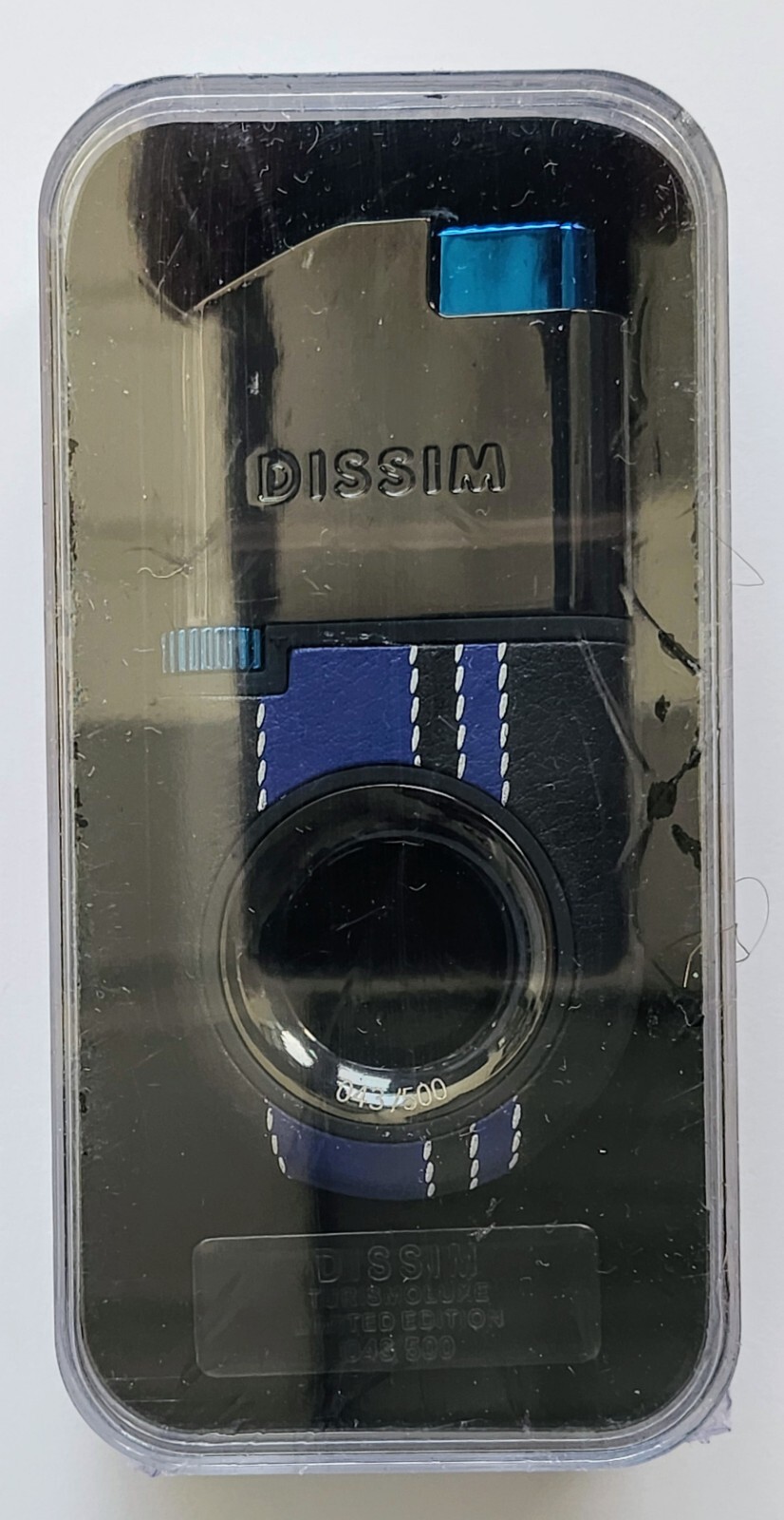 Black W/ Blue Race Stripes