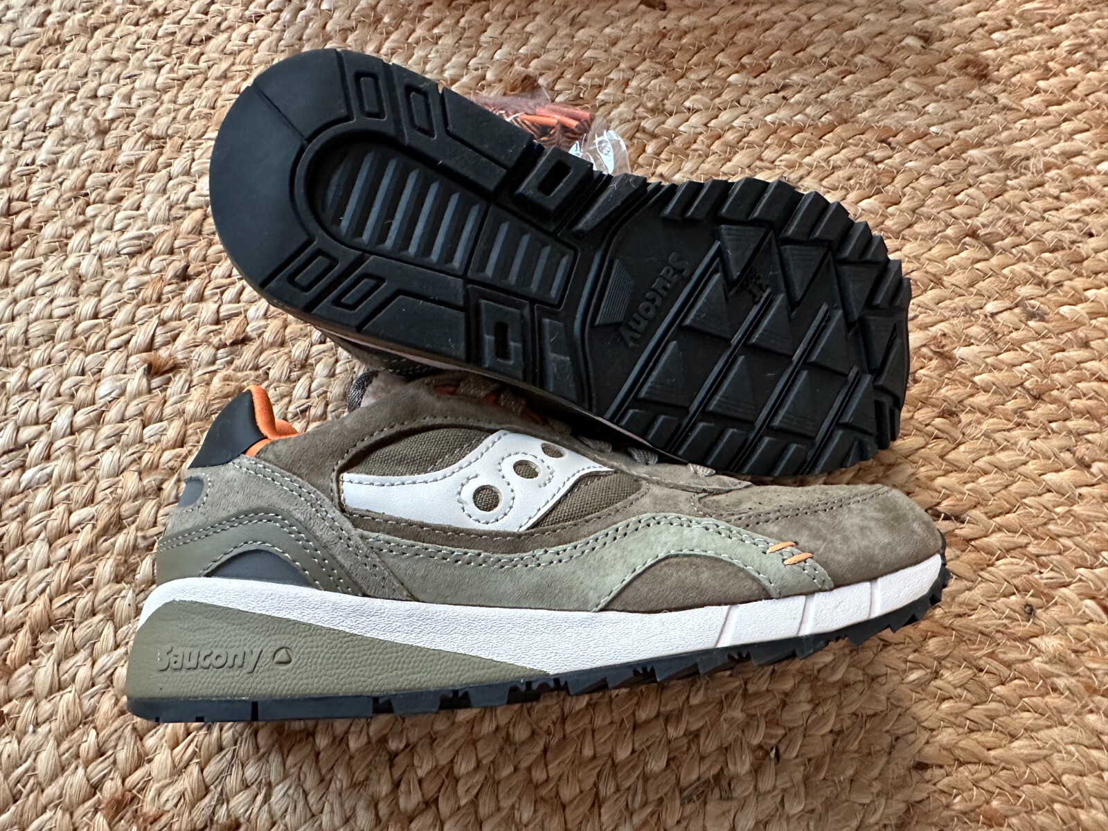 Saucony Originals Shadow 6000 Olive/Orange UK Size 4.5 RARELY AVAILABLE image 3