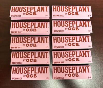 OCB HOUSEPLANT BROWN RICE 1 1/4 Rolling Papers -10 PACKS