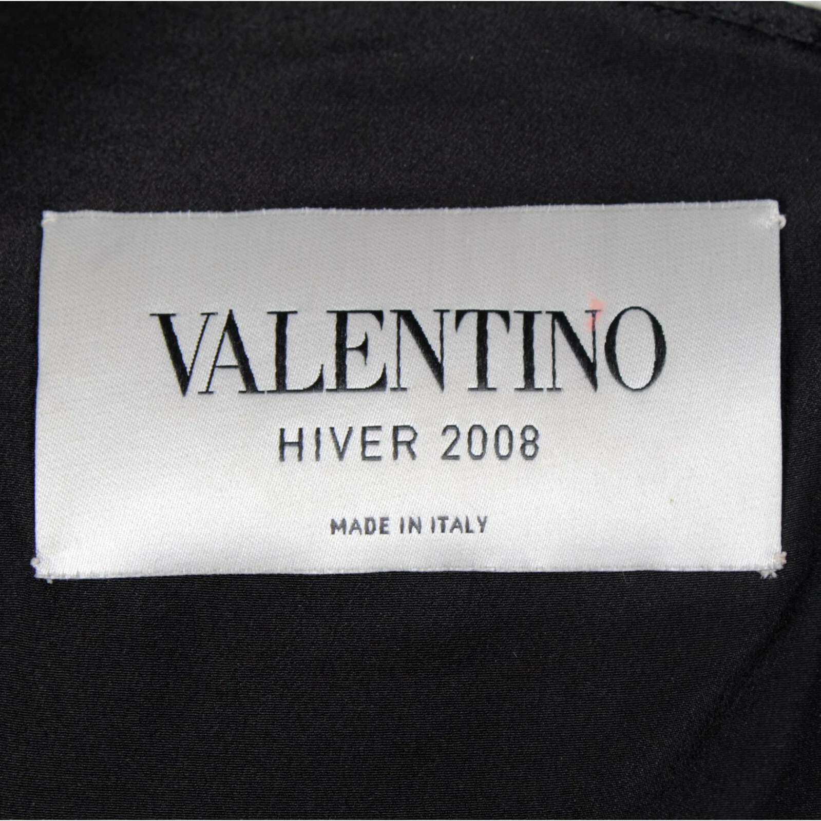 Abito senza maniche Valentino 2008 Collezione invernale nero senza guaina con cintura fiocco 10