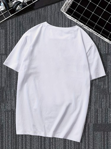 Camiseta para hombre estilo callejero manga corta cuello redondo con verano deportes al aire libre C - Imagen 9 de 44