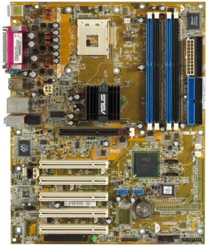 Asus P4P800 SE 4x DDR Socket 478 5x PCI AGP REV 2.0 2x IDE FDD - Picture 2 of 2