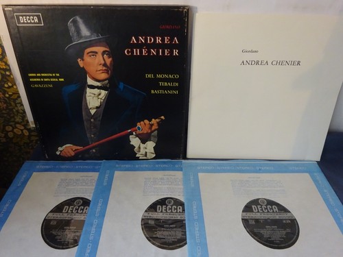 WB GIORDANO: ANDREA CHENIER 3LP BOX, Santa Cecilia, Gavazzeni, DECCA SXL 2208/10