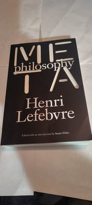 Metaphilosophy book Henri Lefebvre 2016 PB VERSO BOOKS
