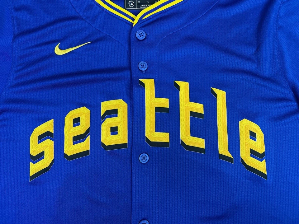 Seattle Mariners Jersey Mens XL Blue MLB Baseball City Connect Sodo Mojo Nike - Image 4 of 4