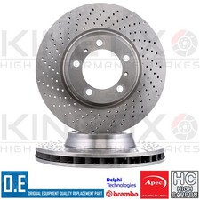 FÜR PORSCHE 911 CARRERA 991 996 997 QUER GELOCHTE BREMSSCHEIBEN VORNE 330mm