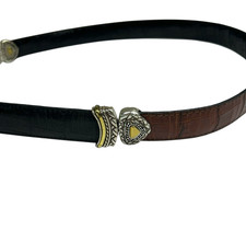 Twistable Reversible Belt Black Or Brown Jointed - Women's Size 34, 1 Wide