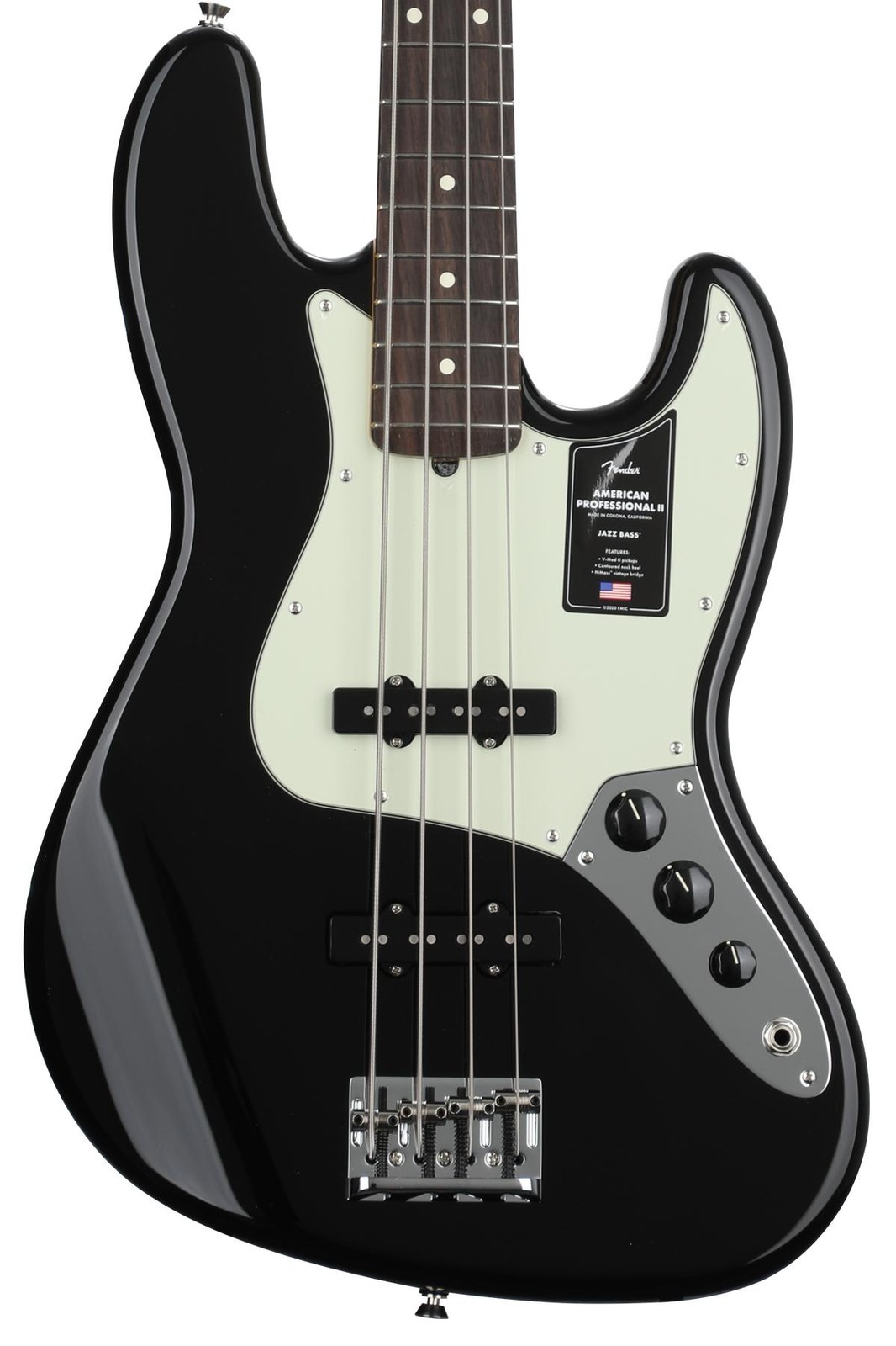 Fender American Professional II Jazz Bass - Черный с накладкой из розового дерева 319490₽