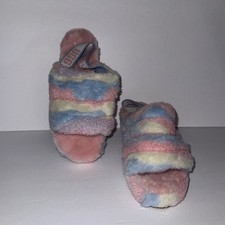 NWOT UGG 1120070 Fluff Yeah Slide Cali Collage Slipper Pastels Women  s Size 7