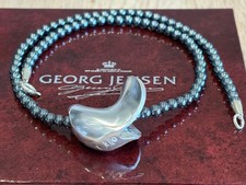 Rare Good Condition GEORG JENSEN Necklace Hematite Model