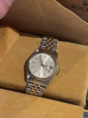 Rolex Datejust 16013 Bicolor Jubilee Edelstahl, silbernes Zifferblatt, 1984