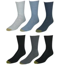 Gold Toe Women's Extended Size Turn Cuff Anklet (6 Pair Pack)