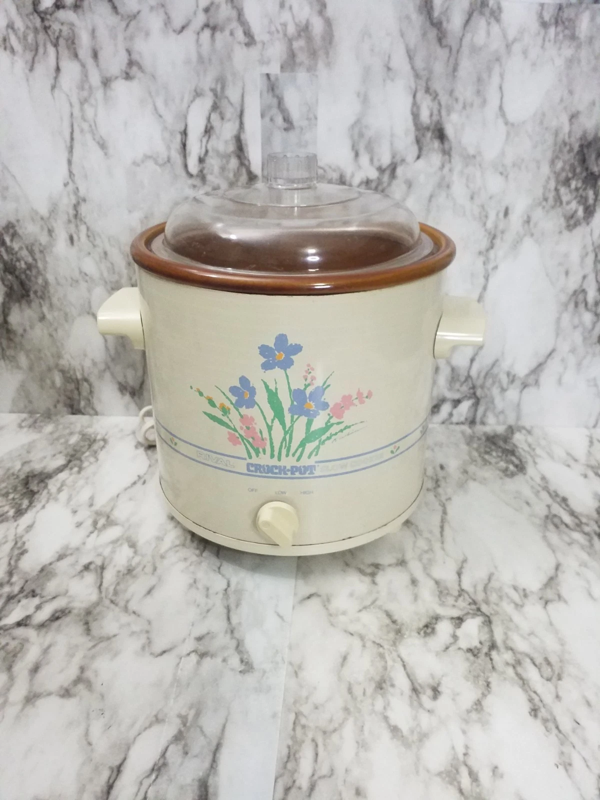 Vintage Floral Rival Crock-pot 3100P Slow Cooker 3 1/2 QT 3100 TESTED