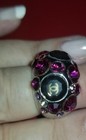 Vintage Chanel Rare Hologram CC 18k GP Limited Ed Gold Crystal Silver Ring 6 — photo 5
