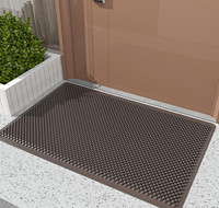 Outdoor Door Mats, Silicone Dirt Trapper Outside, 43x76cm Brown