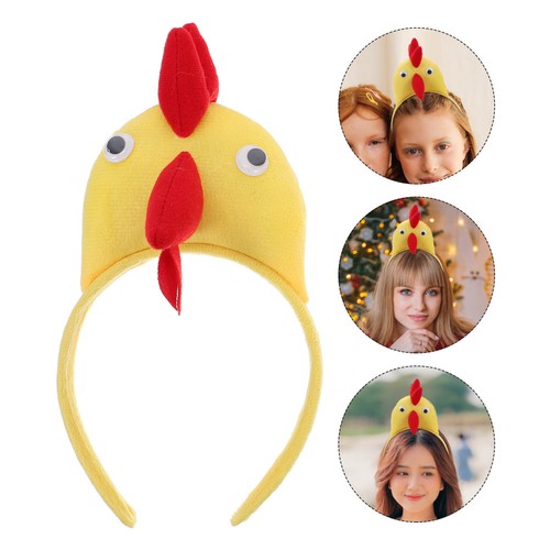 2pcs Masquerade Chicken Hair Performance Performance Coiffe Party Decor Yellow - Zdjęcie 3 z 12