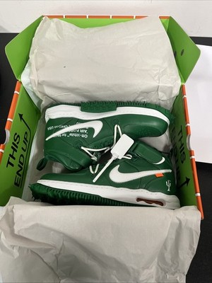 Off-White x Nike Air Force 1 SP Leather Mid Pine Green Size 11.5 New With Box