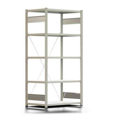 Fachbodenregal 150 kg 2000x1005x600 mm, grau, erweiterbar, 5 Böden, Lagerregal