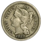 1888-P Three Cent Nickel — photo from another recent sale