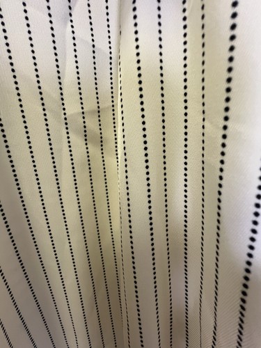 Abito stile camicia H&M, scollo a V, colletto, midi bianco/spighe nuovo con etichetta tg 2XL - Foto 4 di 4