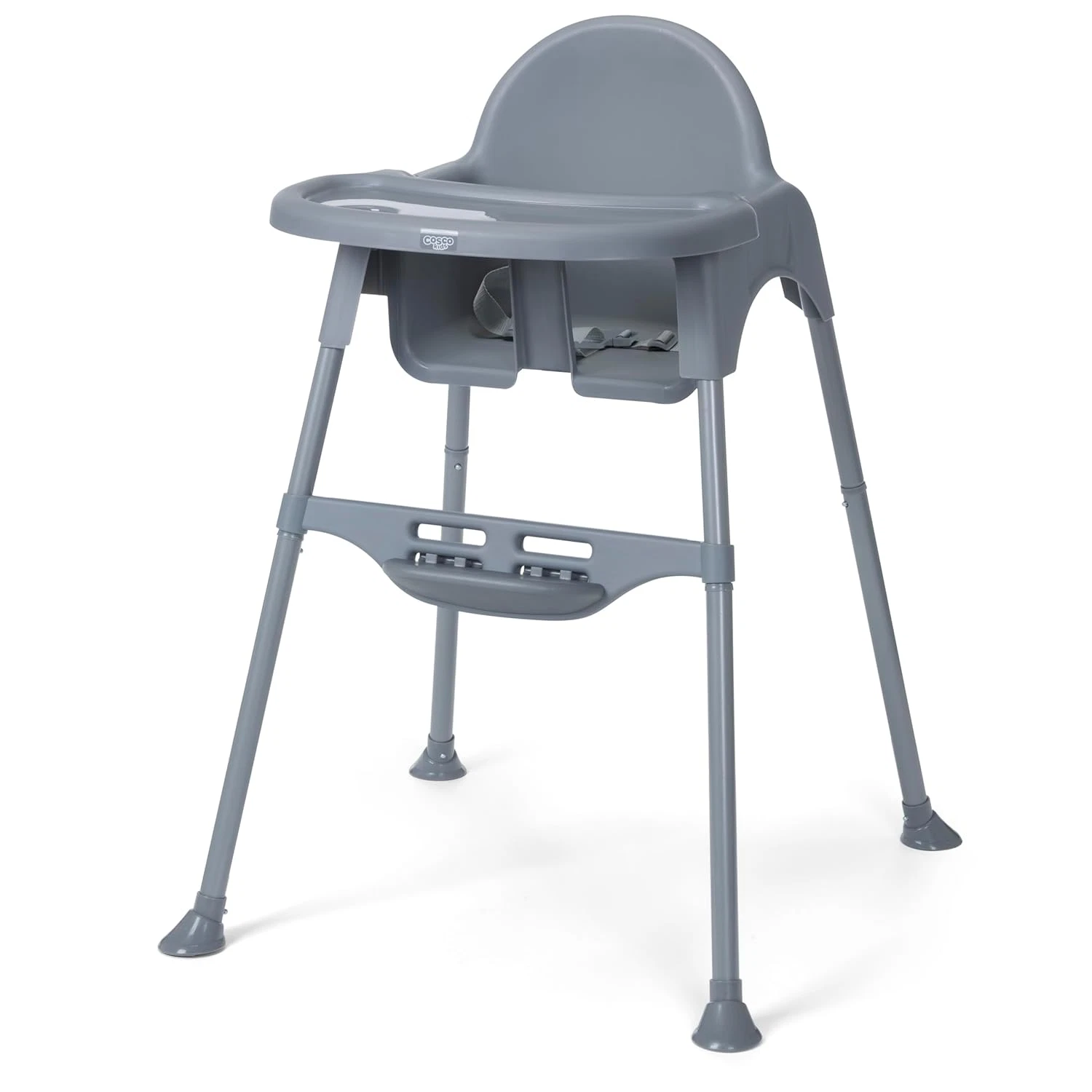 Silla Alta para Bebes Ligera Portatil con Bandeja Ajustable hasta 33 lbs Gris