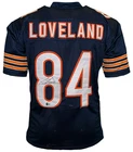 Colston Loveland Signed Chicago Blue Football Jersey Beckett
