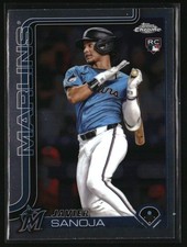 2025 Topps Chrome Javier Sanoja Rookie #76 RC Miami Marlins