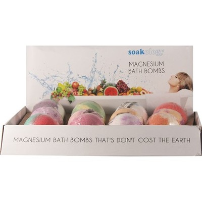 New Saltco Soakology Magnesium Bath Bomb Mixed 130g x 12 Packs