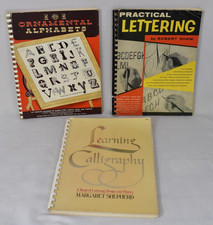 Lot of 3 Practical Lettering 101 Ornamental Alphabets Learning Calligraphy Books