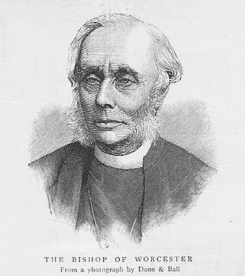 JOHN PEROWNE Bishop of Worcester - Antiker Druck 1893