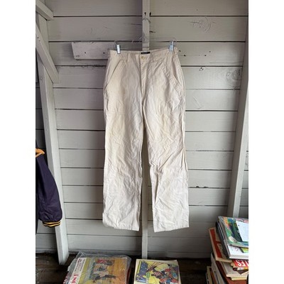 Vintage Polo Ralph Lauren Utility Fatigue Pants Mens Off White Workwear USA Made
