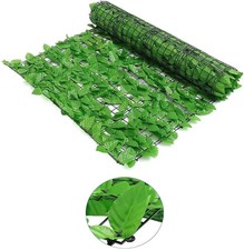 3m Artificial Ivy Hedge Garden Privacy Fence Screen Roll Wall Panel Fake Leaf UK
