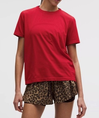ヨガ・ピラティス Lululemon Swiftly Relaxed Short Sleeve 6 Lululemon Swiftly Relaxed Short Sleeve Shirt Red Size 6 / 8 T