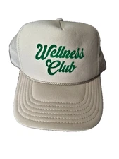 Otto Wellness Club Hat Snap Back Adult One Size Cream 100% Polyester Trucker