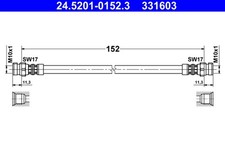ATE 2x Bremsschlauch 24.5201-0152.3/2x für VW UP 121 122 BL1 BL2 BL3 123 LOAD