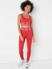 PINK Victoria s Secret Green Seamless Leggings And Active Bra Set XL M