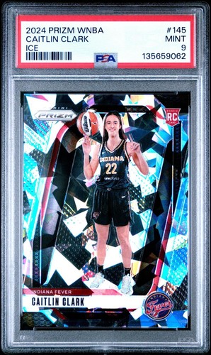 2024 Prizm WNBA Catlin Clark ICE Refractor Rookie Card PSA 9 #145 Indiana