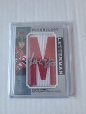 2019-20 UD Chronology Letterman Patches Auto Scott Gomez /25