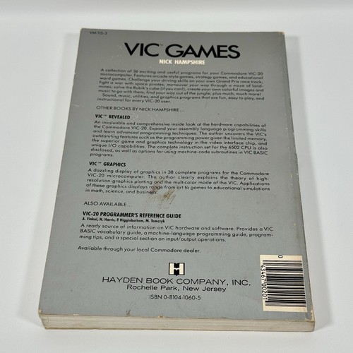 VIC Games Programming for Commodore VIC-20 Computer System Nick Hampshire 1983 - 第 2/7 張圖片