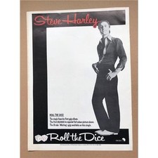 STEVE HARLEY  ROLL THE DICE (A) POSTER SIZED original music press advert from 19