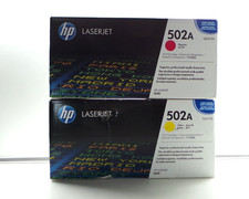 LOT OF 2 HP LaserJet 502x Yellow  Magenta Ink Toner Q6472A/Q6473A New Sealed